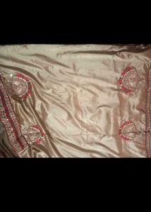 Embroidered Silk Saree with Blouse