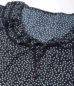 Polka Dot Ruffle Blouse