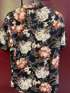Men's Floral Print Short Sleeve Shirt
