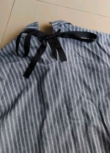 Blue Striped Button-Down Tunic