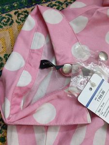 8-10 year Pink Polka Dot &amp; Stripe Dress