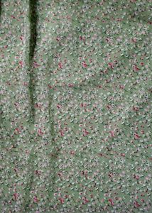 Cute Green Floral Puff Sleeve Mini Dress
