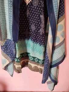 Beautiful Blue &amp; Teal Ethnic Kurta Set