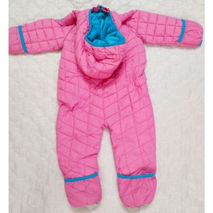 Pink Padded Baby Snowsuit
