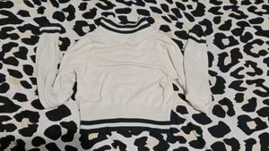 White Zip-Up Sweater