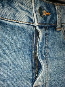 Distressed Denim Mini Skirt