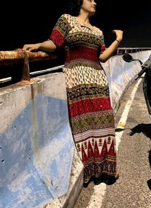 Bohemian Print Maxi Dress