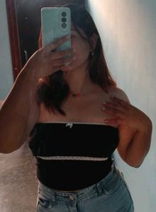 off shoulder black top