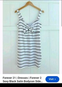 Forever21 Striped Knot Front Mini Dress