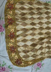 Elegant Gold &amp; Red Kurta Set
