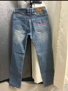 Supreme Distressed Blue Jeans