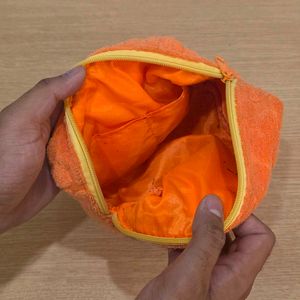 Orange Terrycloth Pouch
