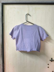 Cute Cropped Lavender Top