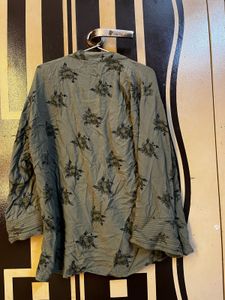 Green Floral Print Kurta