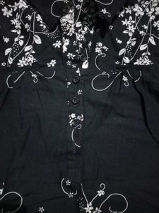 Black Floral Print Dress