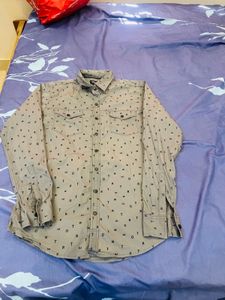 Patterned Button-Down Shirt