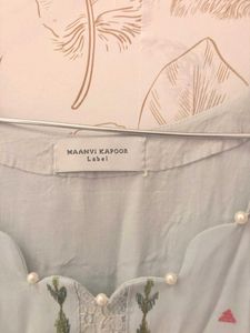 Beautifully Embroidered Light Blue Kurta