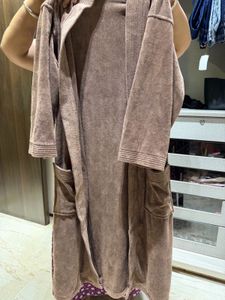 Cozy Brown Robe with Pockets