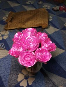 Pink Ribbon Roses Bouquet