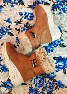 Cozy Suede Platform Boots