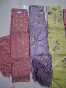 Embroidered Silk Kurta Sets - Multiple Colors