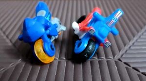 set of 2 kinder Joy bike toys
