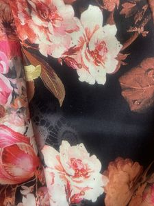 Vintage Floral Print Midi Skirt