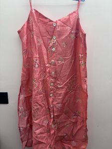 Pink Floral Cotton Dress