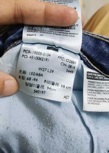 Levis Stylish Blue Plaid Denim Jeans