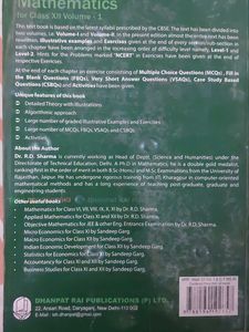 R.D. Sharma Mathematics Class XII Vol 1