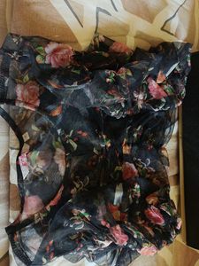 Floral Mesh Long Sleeve Top