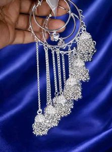 Elegant Silver Jhumka Earrings