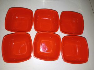 Orange Square Bowl Set Of 6