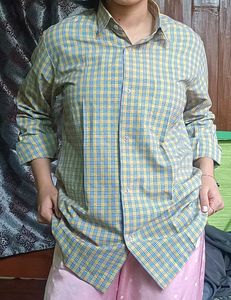 Plaid yellow shirt