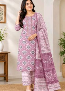 Printed cotton dress material
