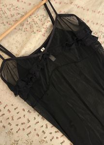 Sheer Black Babydoll with Ruffles lingerie
