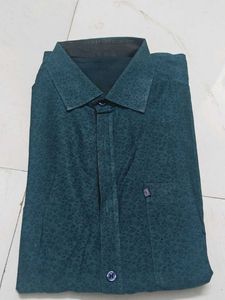 Men's Stylish Teal Printed Shirt