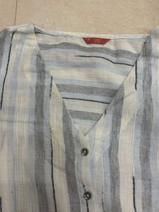 Striped Cotton Kurta with Pants Set