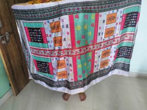 fulkari Dupatta with Punjabi Script