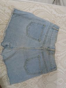denim skort