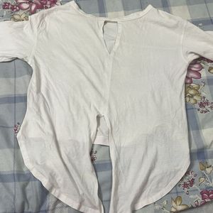 White "86" Graphic Long Sleeve Top