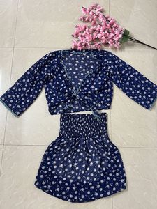 Blue Floral Co-ord Set