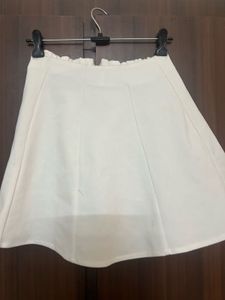 Elegant Cream A-Line Skirt