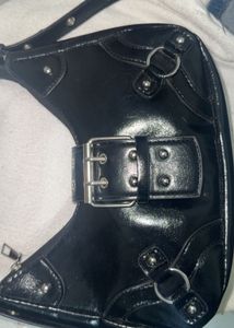 Black Small Half Moon Shoulder Bag