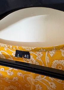 Yellow Printed Kurta