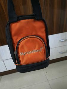 SignoraWare Orange & Black Waist Bag