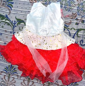 Sparkling Red &amp; White Baby Dress