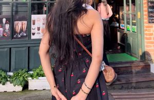 Charming Cherry Print Mini Dress