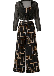 Chic Black Print Co-ord Set