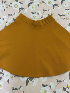 Mustard Skater Skirt